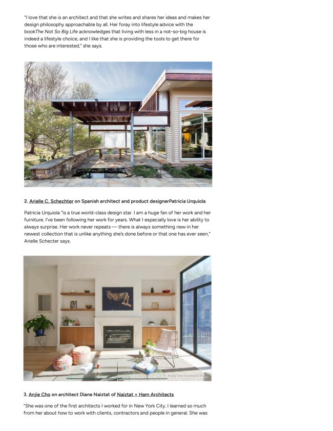 Houzz: Female Architects Celebrate the Women Who Inspired Their Careers