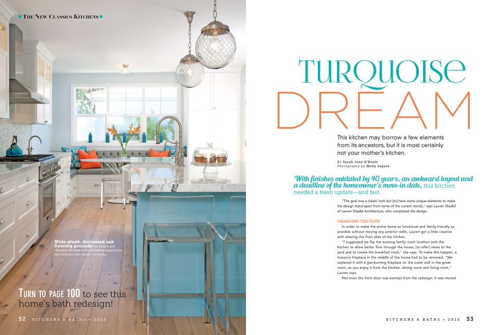 Kitchen + Baths: Turquoise Dream